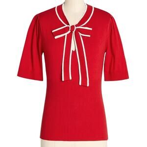 MODCLOTH 'Bow' Thyself Tie-Neck Knit Top Size 4X New with Tag